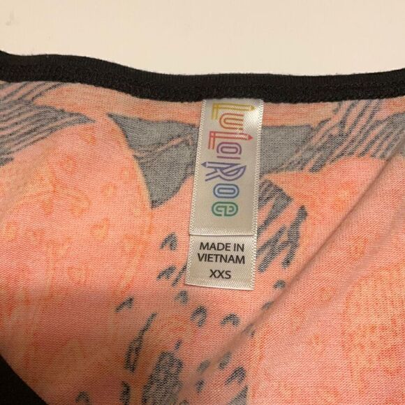 LuLaroe Halloween Perfect Tee, XXS. Orange with birds! - Picture 15 of 16
